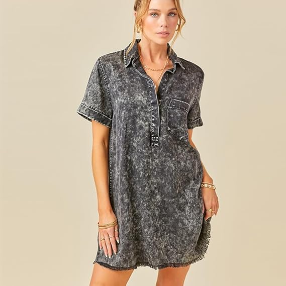 Vera Short Denim Dress