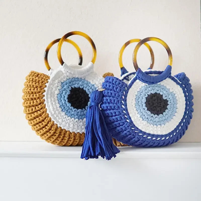 Crochet Evil Eye Handbag