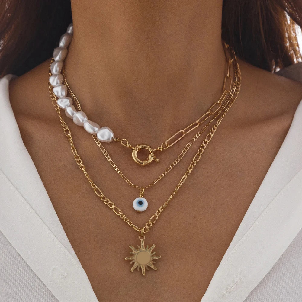 Summerset Layered Pearl Necklace