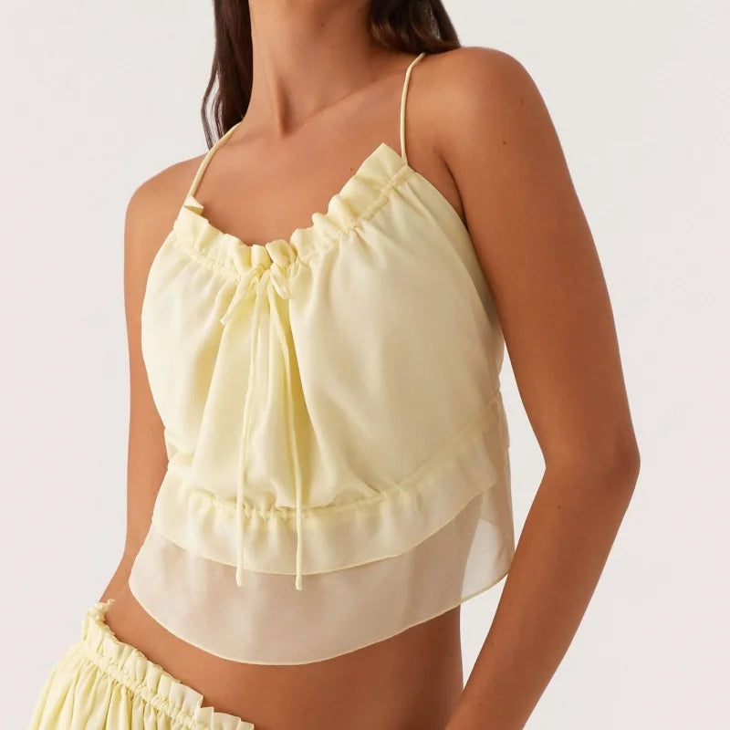 Allie Ruched Halter Top