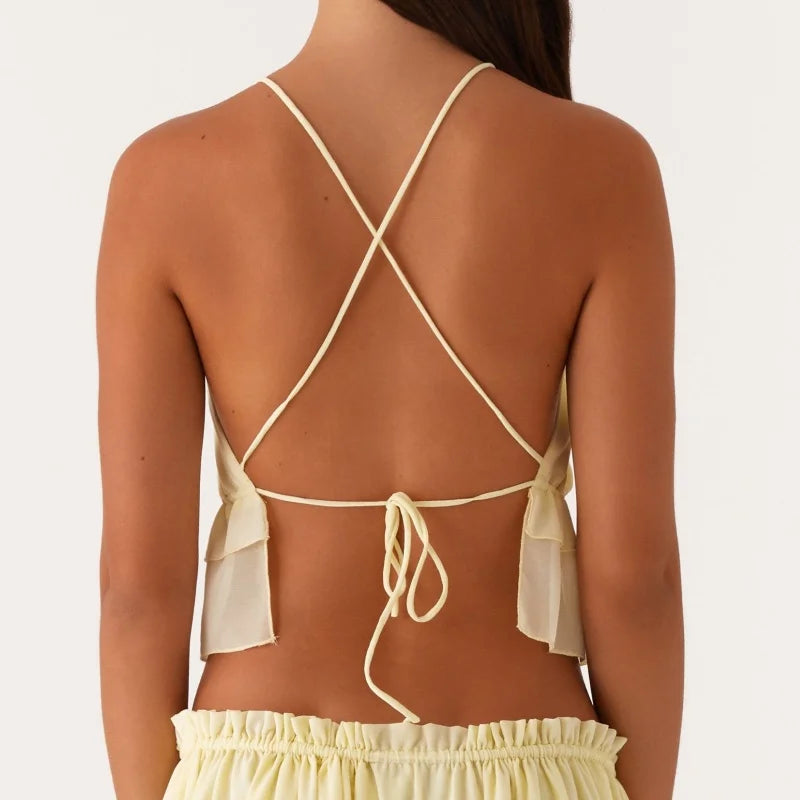 Allie Ruched Halter Top
