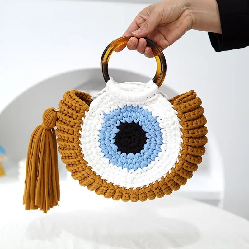 Crochet Evil Eye Handbag