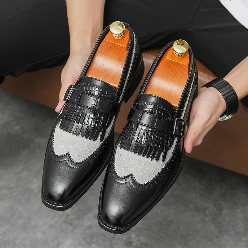 Elliot Two-Tone Leather Loafers