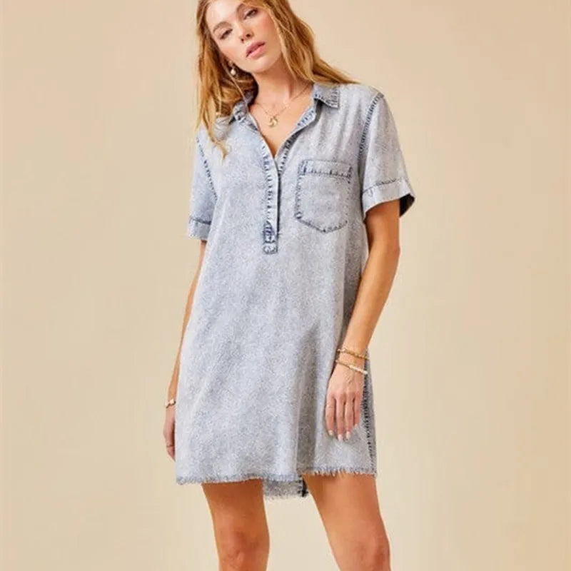 Vera Short Denim Dress