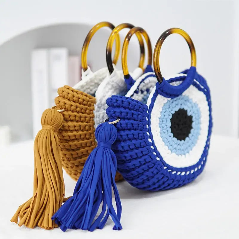 Crochet Evil Eye Handbag