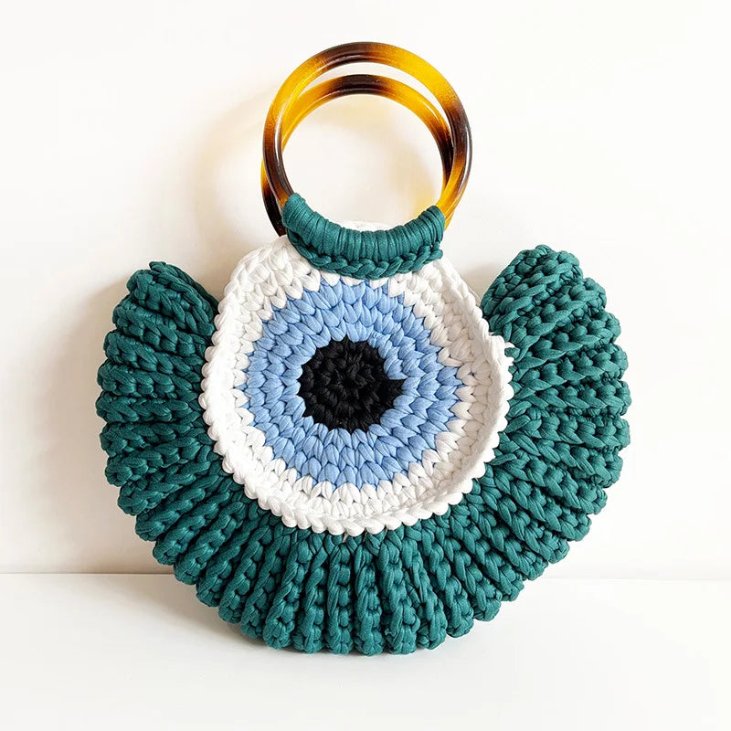 Crochet Evil Eye Handbag