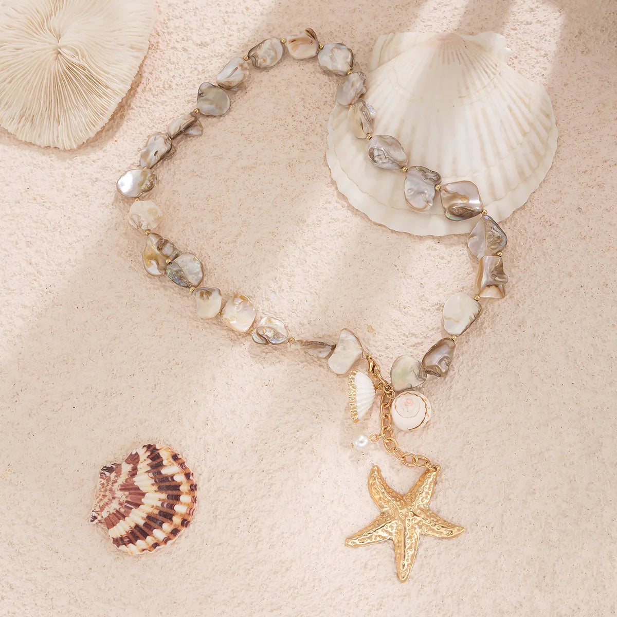 Coastal Shell Pendant Necklace