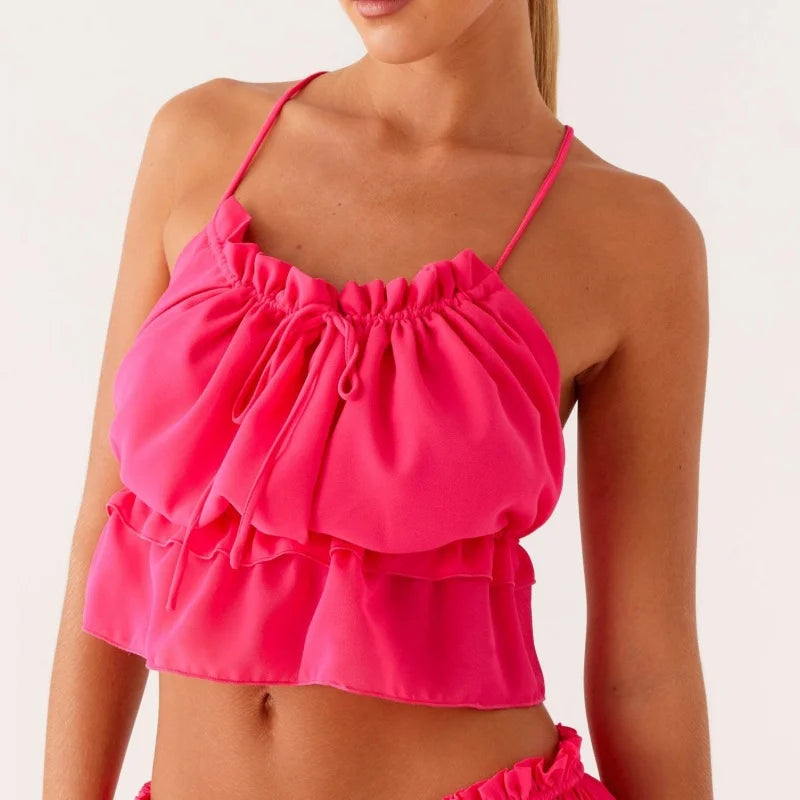 Allie Ruched Halter Top