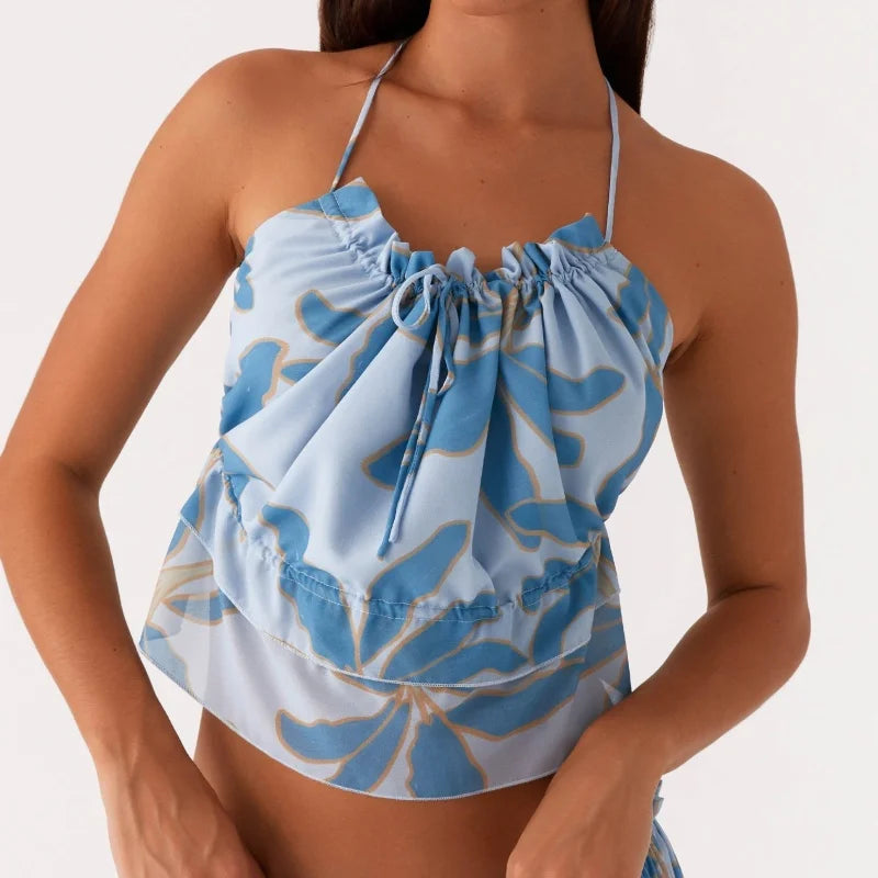 Allie Ruched Halter Top