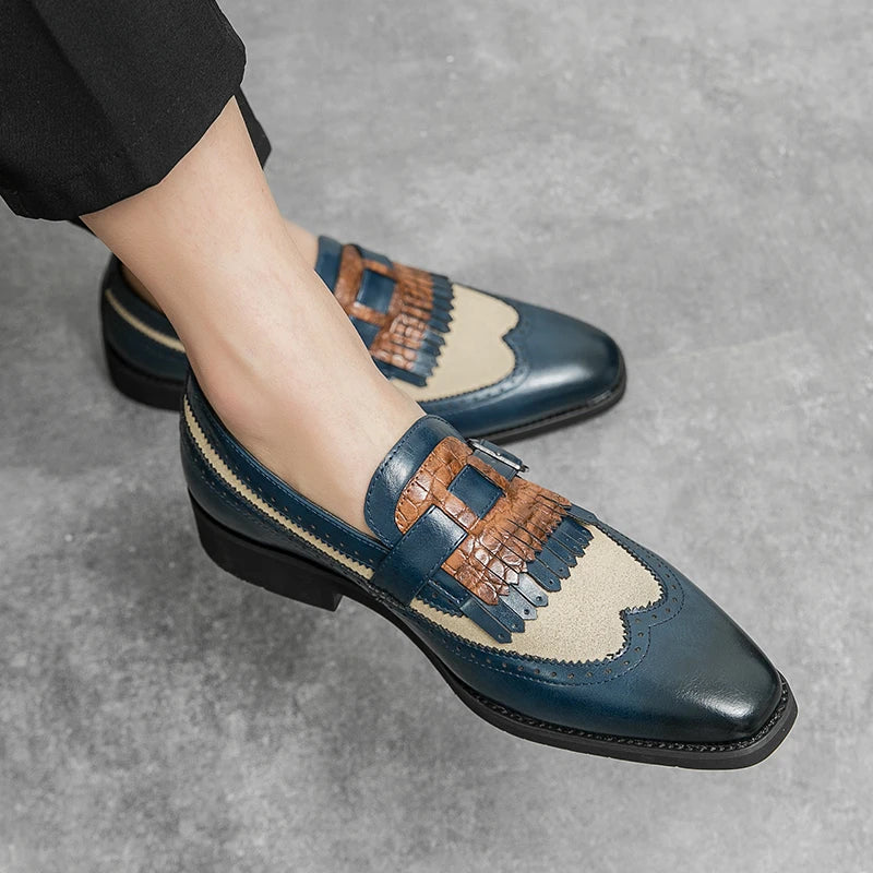 Elliot Two-Tone Leather Loafers