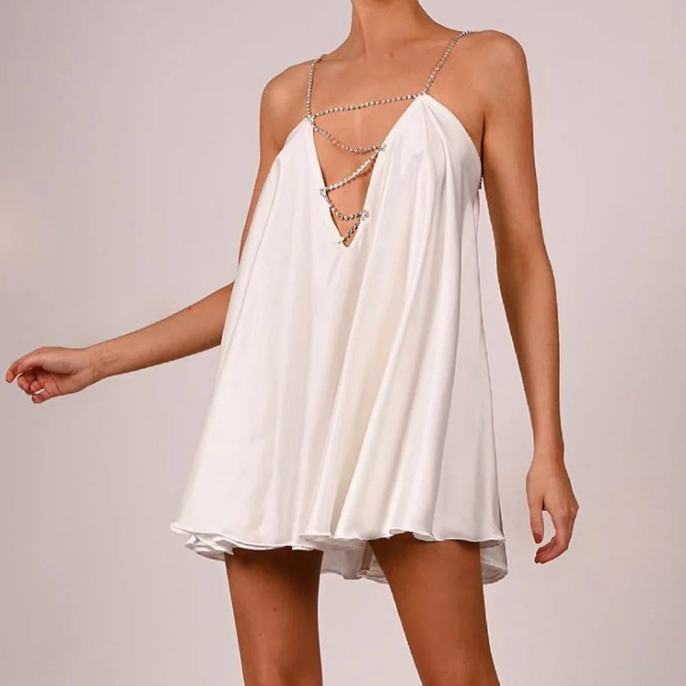 Haleigh Satin Mini Dress