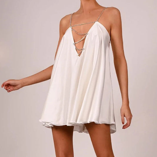 Haleigh Satin Mini Dress