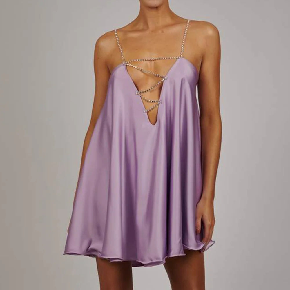 Haleigh Satin Mini Dress