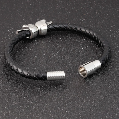 Undying Link Leather Bracelet