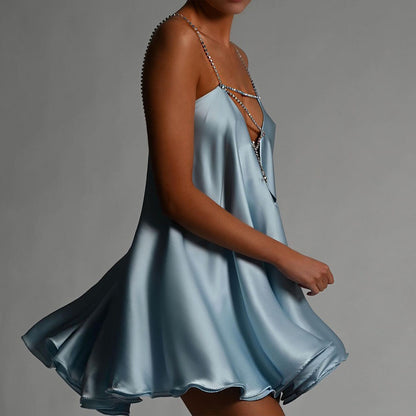 Haleigh Satin Mini Dress