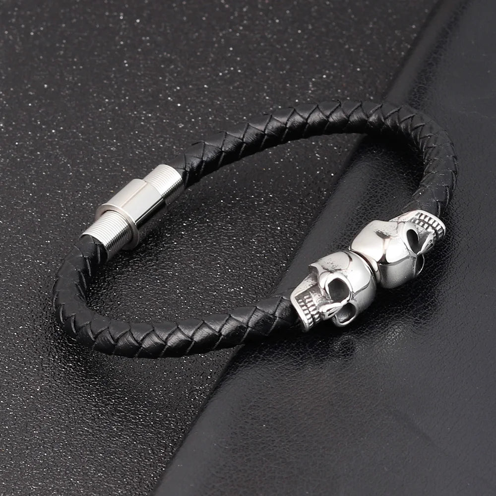 Undying Link Leather Bracelet