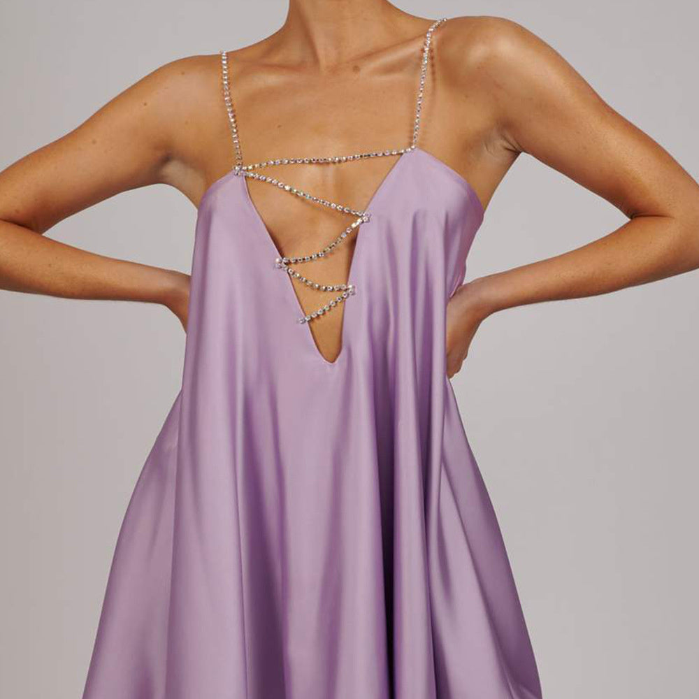Haleigh Satin Mini Dress