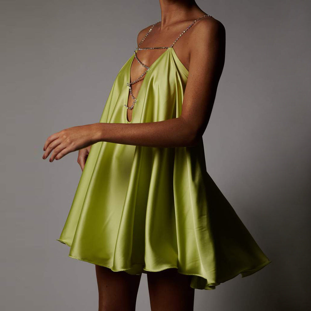 Haleigh Satin Mini Dress