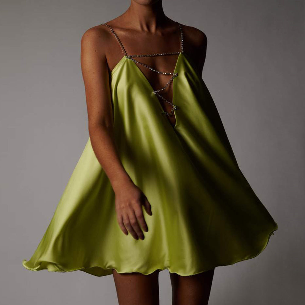 Haleigh Satin Mini Dress