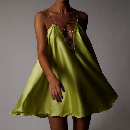 Haleigh Satin Mini Dress