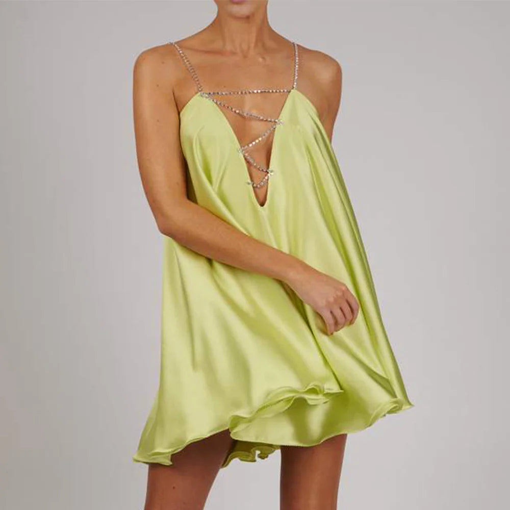 Haleigh Satin Mini Dress