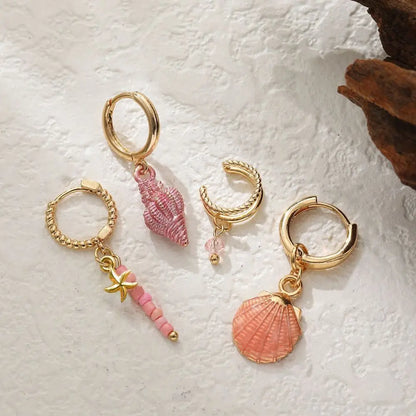 Ocean Whimsy Hoop Earring Set