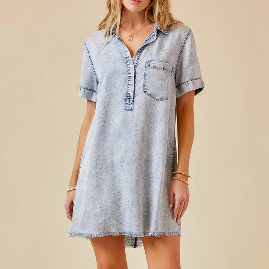 Vera Short Denim Dress