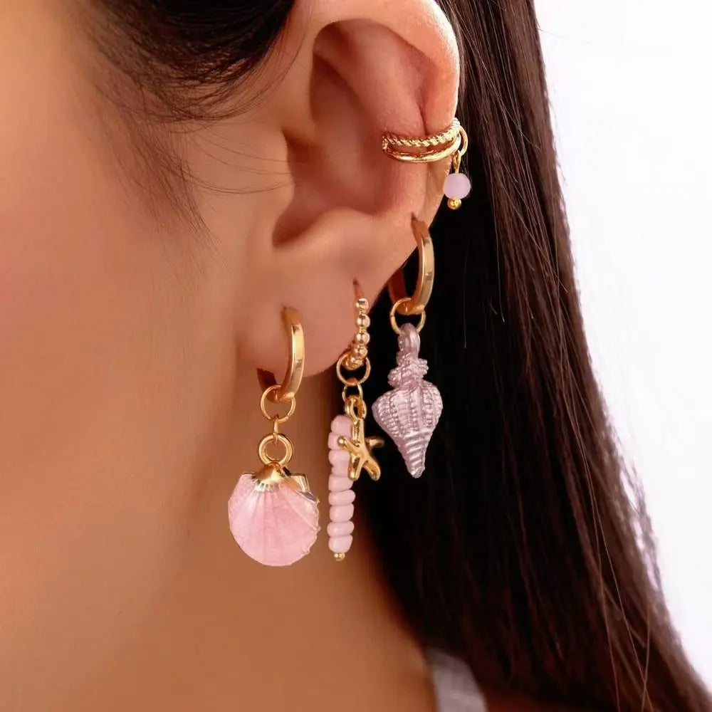 Ocean Whimsy Hoop Earring Set