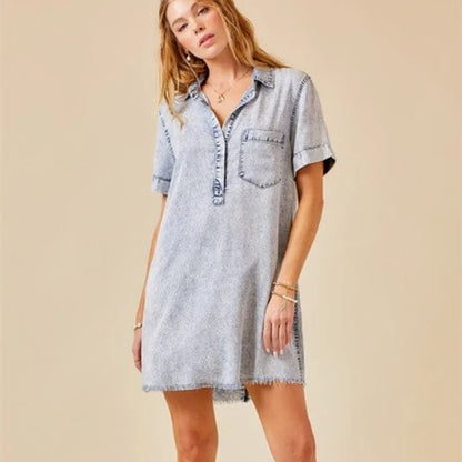Vera Short Denim Dress
