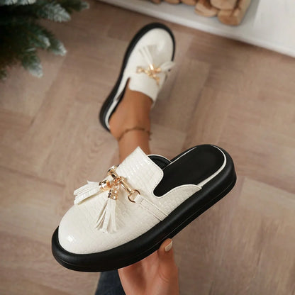 Bella Noir Platform Mules