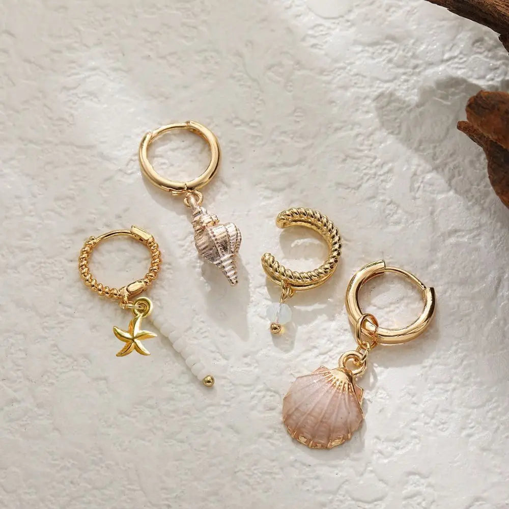 Ocean Whimsy Hoop Earring Set