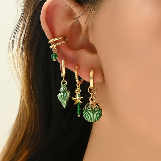 Ocean Whimsy Hoop Earring Set
