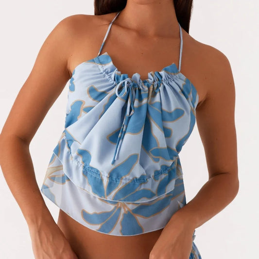 Allie Ruched Halter Top
