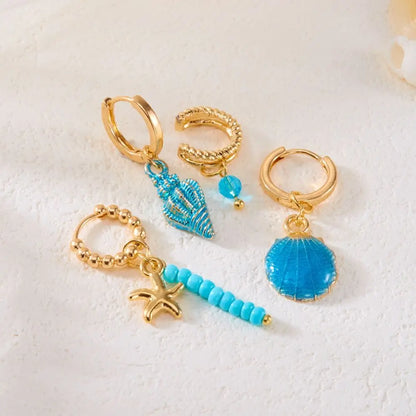 Ocean Whimsy Hoop Earring Set