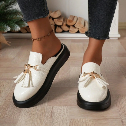 Bella Noir Platform Mules
